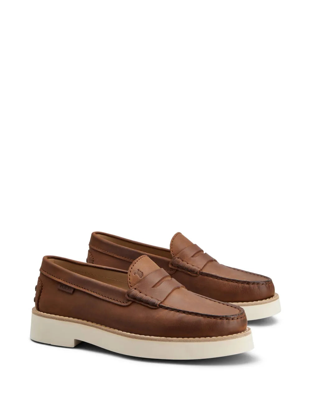 Tod's logo-debossed leather loafers