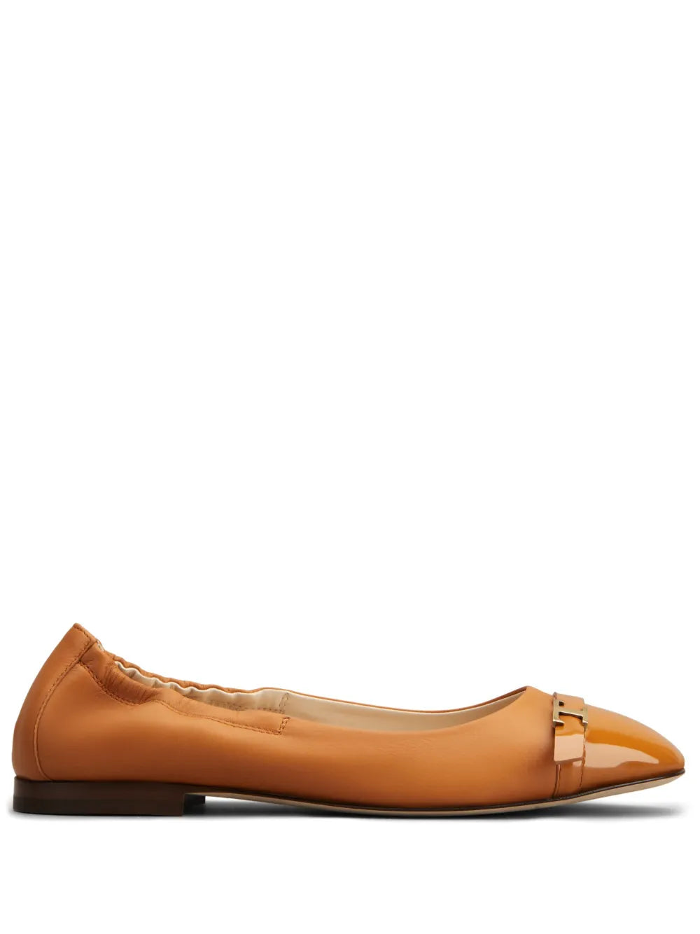 Tod's T-plaque leather ballerina shoes