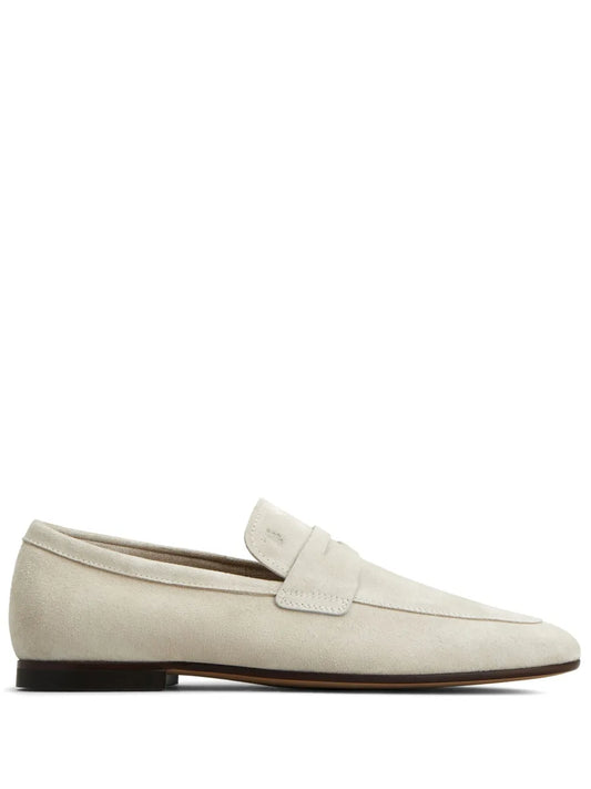 Tod's logo-stamp suede loafers