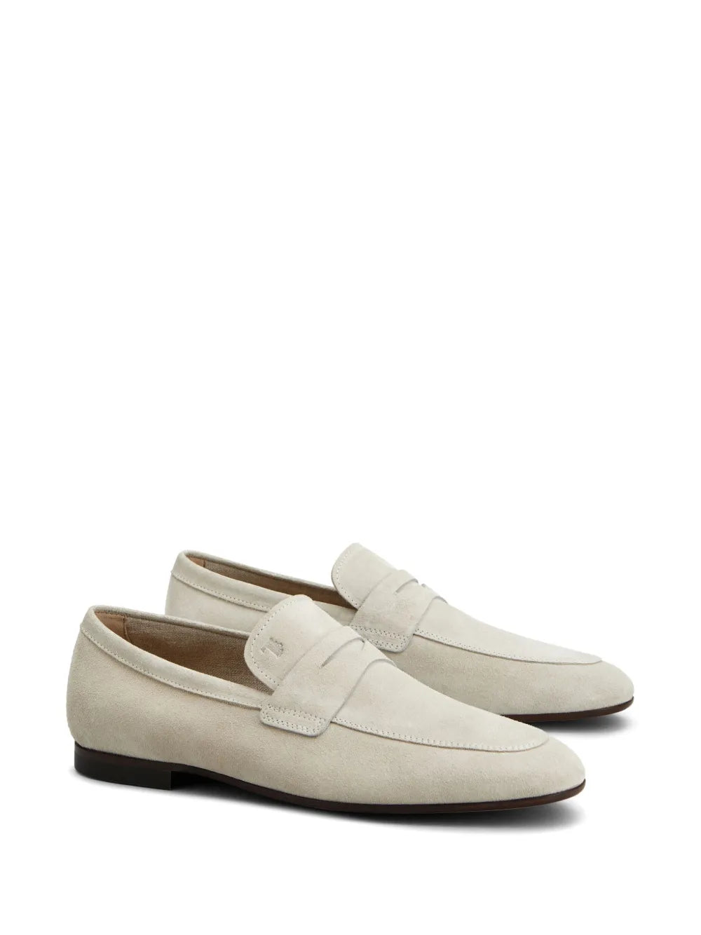 Tod's logo-stamp suede loafers