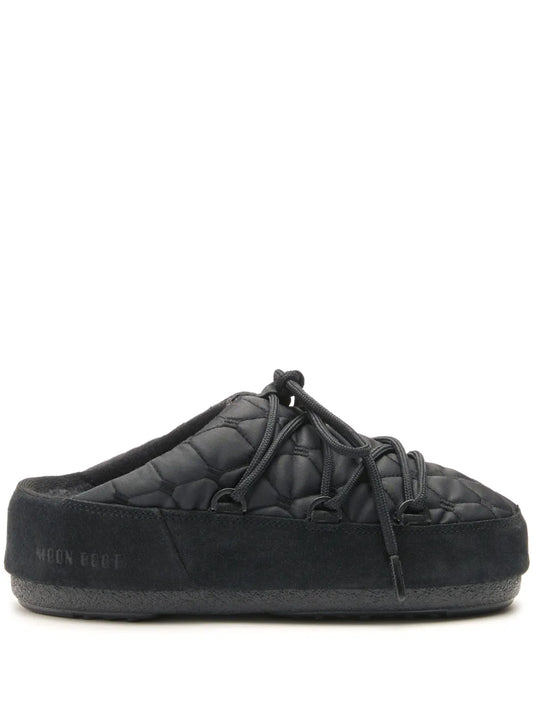Moon Boot quilted lace-up mules