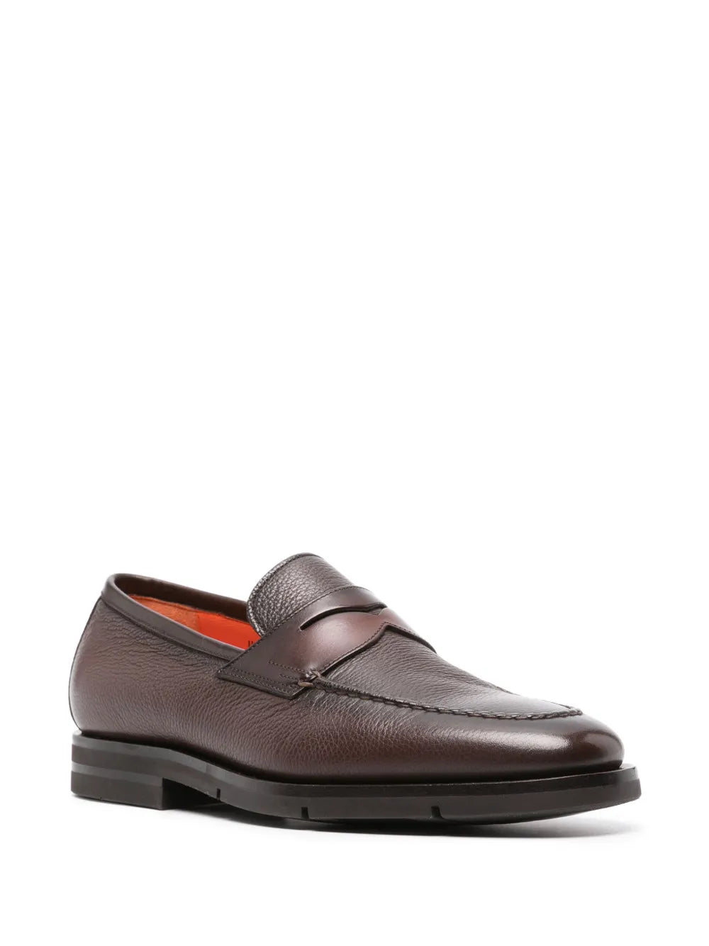 Santoni penny-bar leather loafers