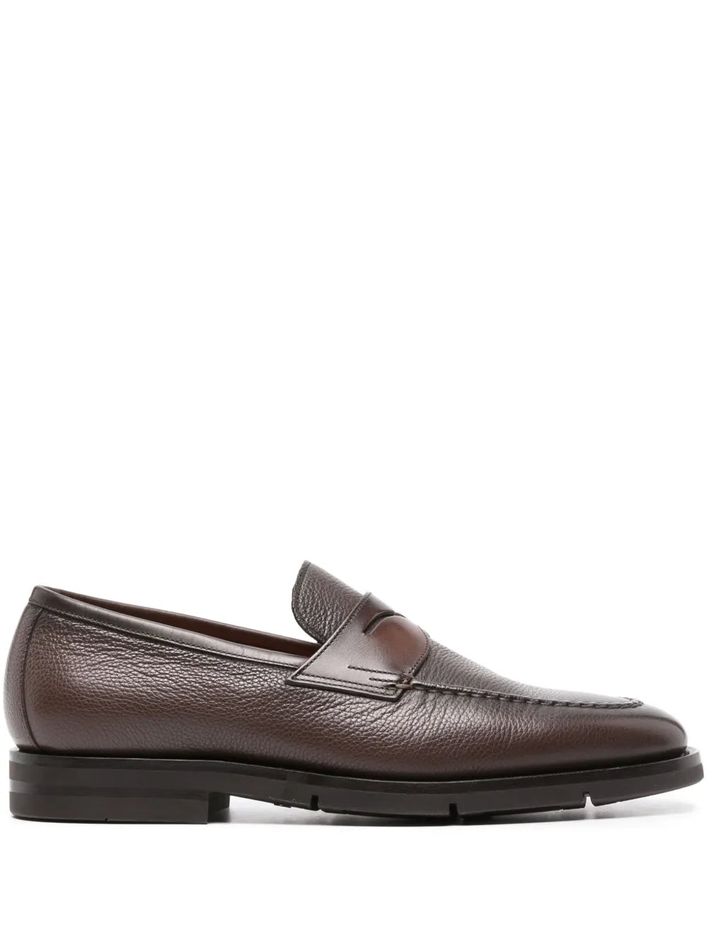 Santoni penny-bar leather loafers