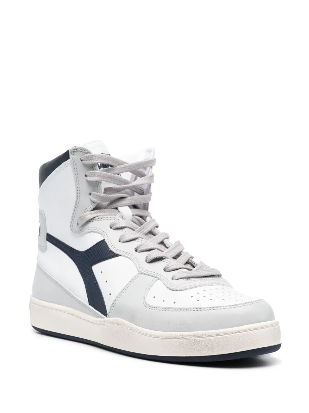Diadora Mi Basket Used leather sneakers