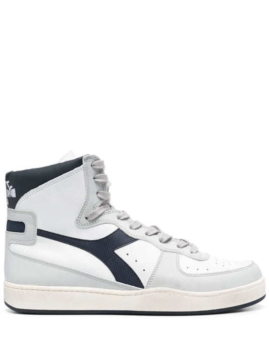 Diadora Mi Basket Used leather sneakers