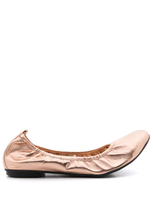 Sarah Chofakian Julia metallic ballerina shoes