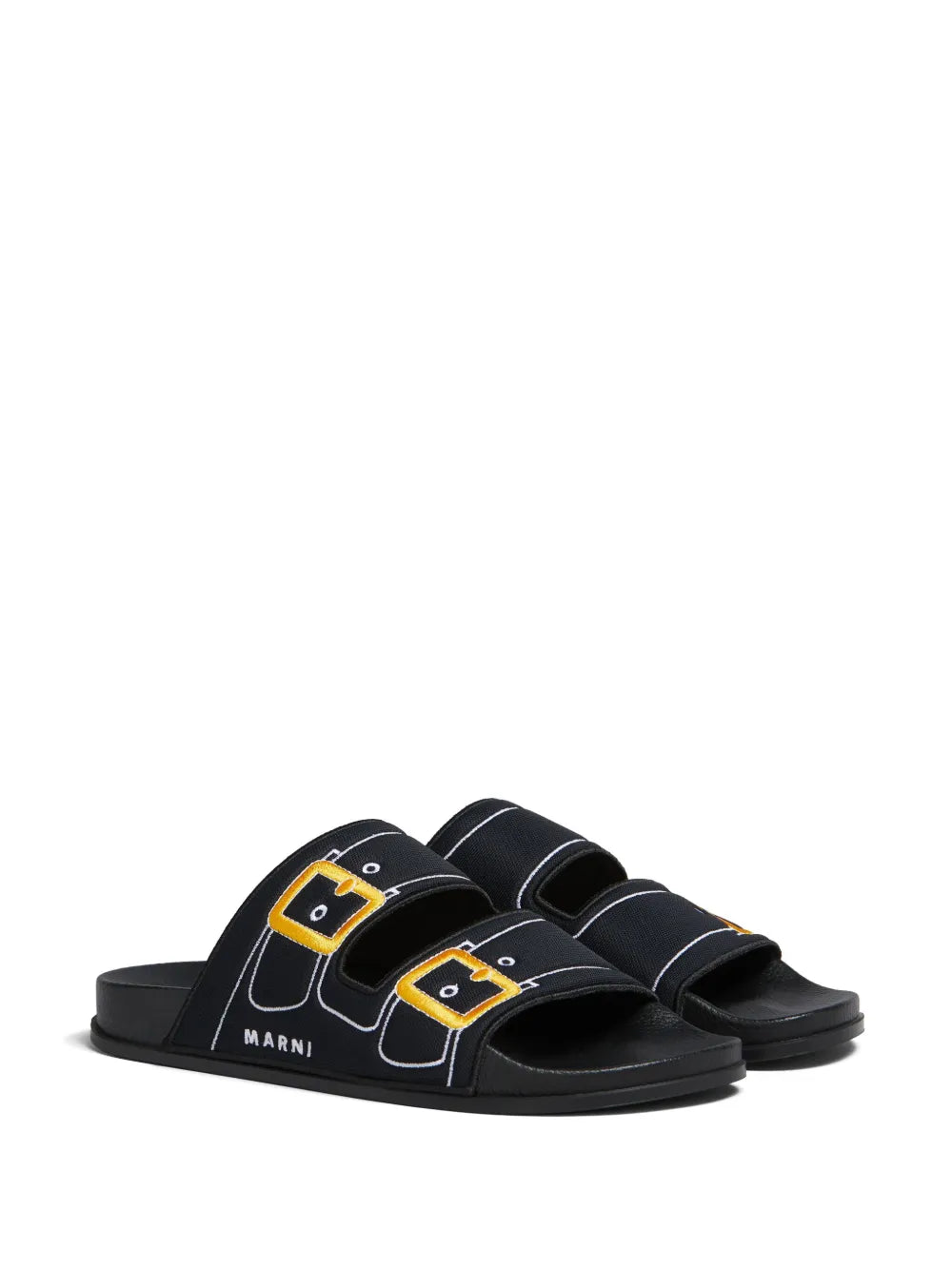 Marni embroidered slip-on slides