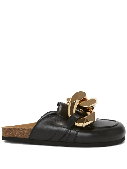 JW Anderson chain-detail leather slides