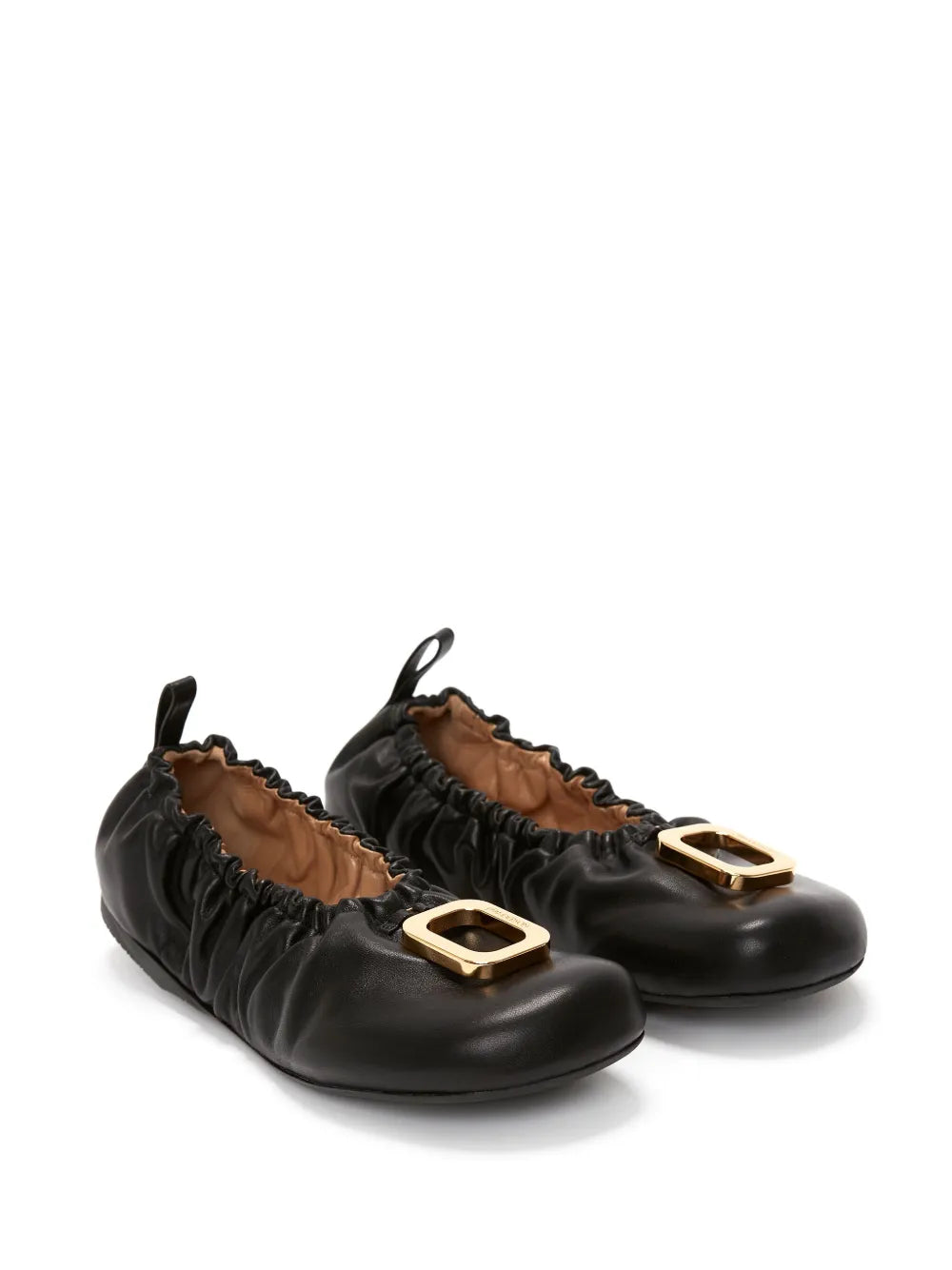 JW Anderson decorative-buckle leather ballerina shoes