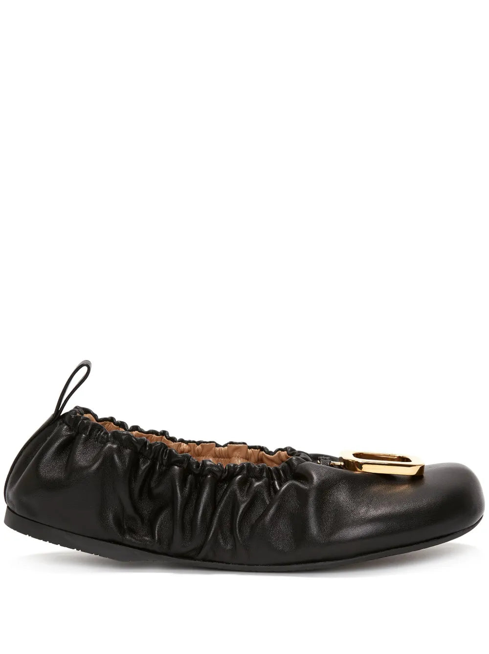 JW Anderson decorative-buckle leather ballerina shoes