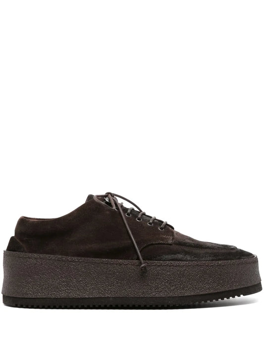 Marsèll flatform lace-up suede derby shoes 