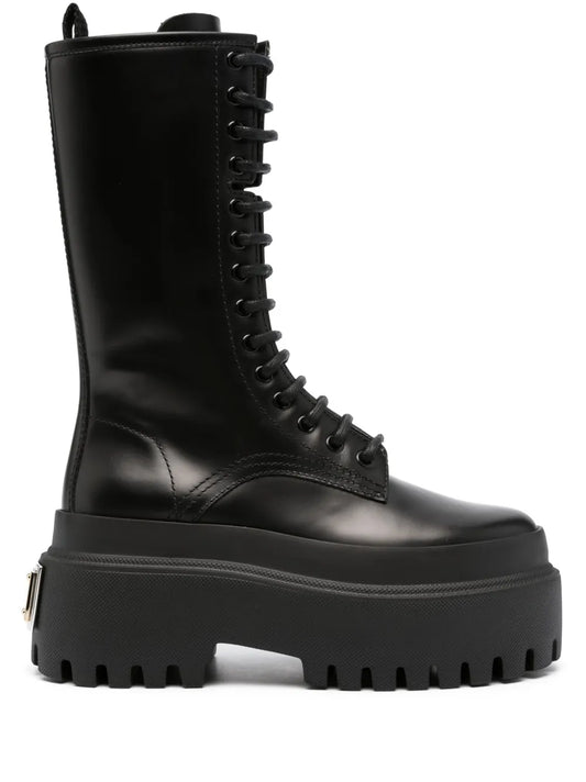 Dolce & Gabbana platform leather combat boots