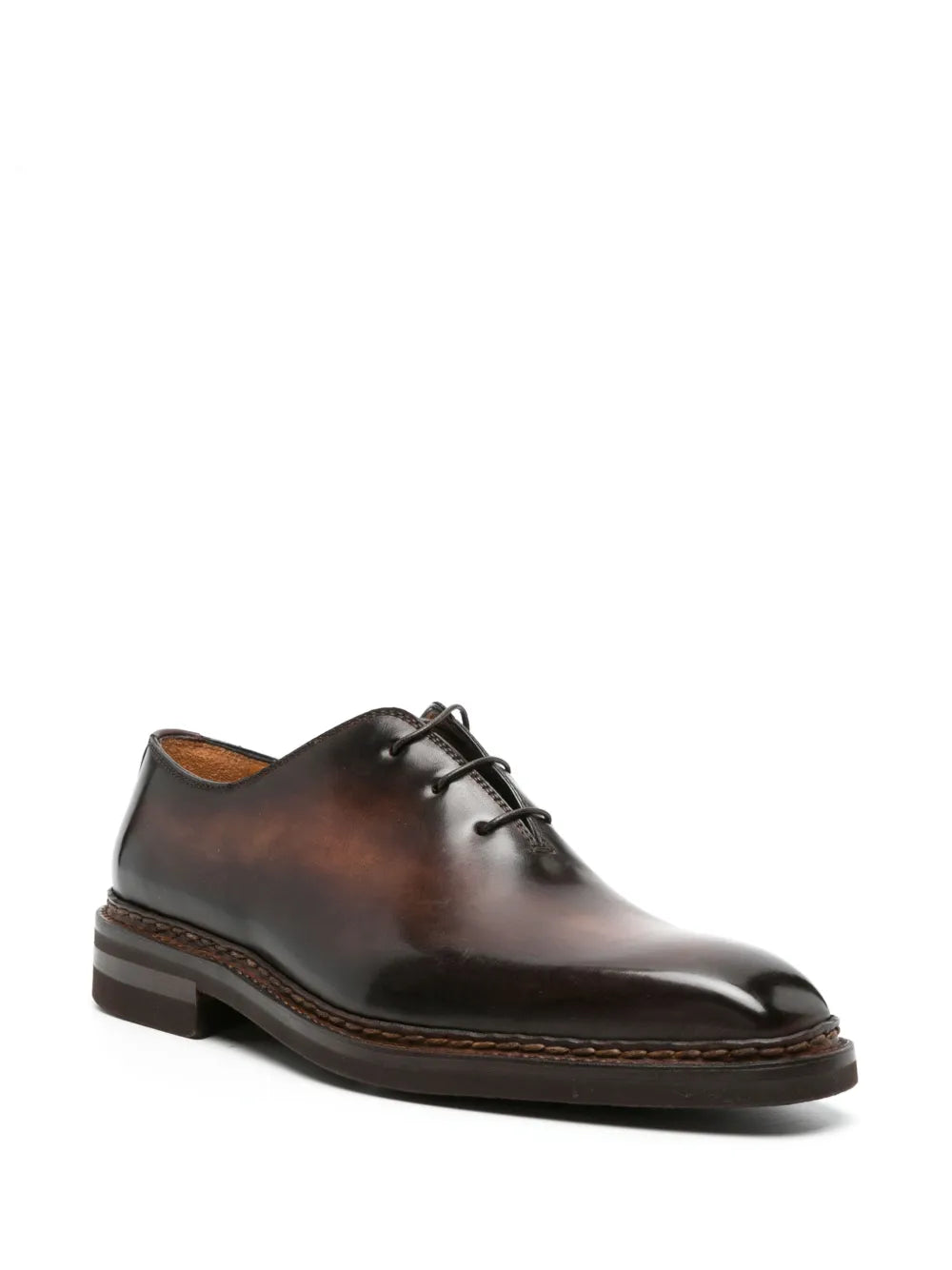 Bontoni almond-toe leather oxford shoes