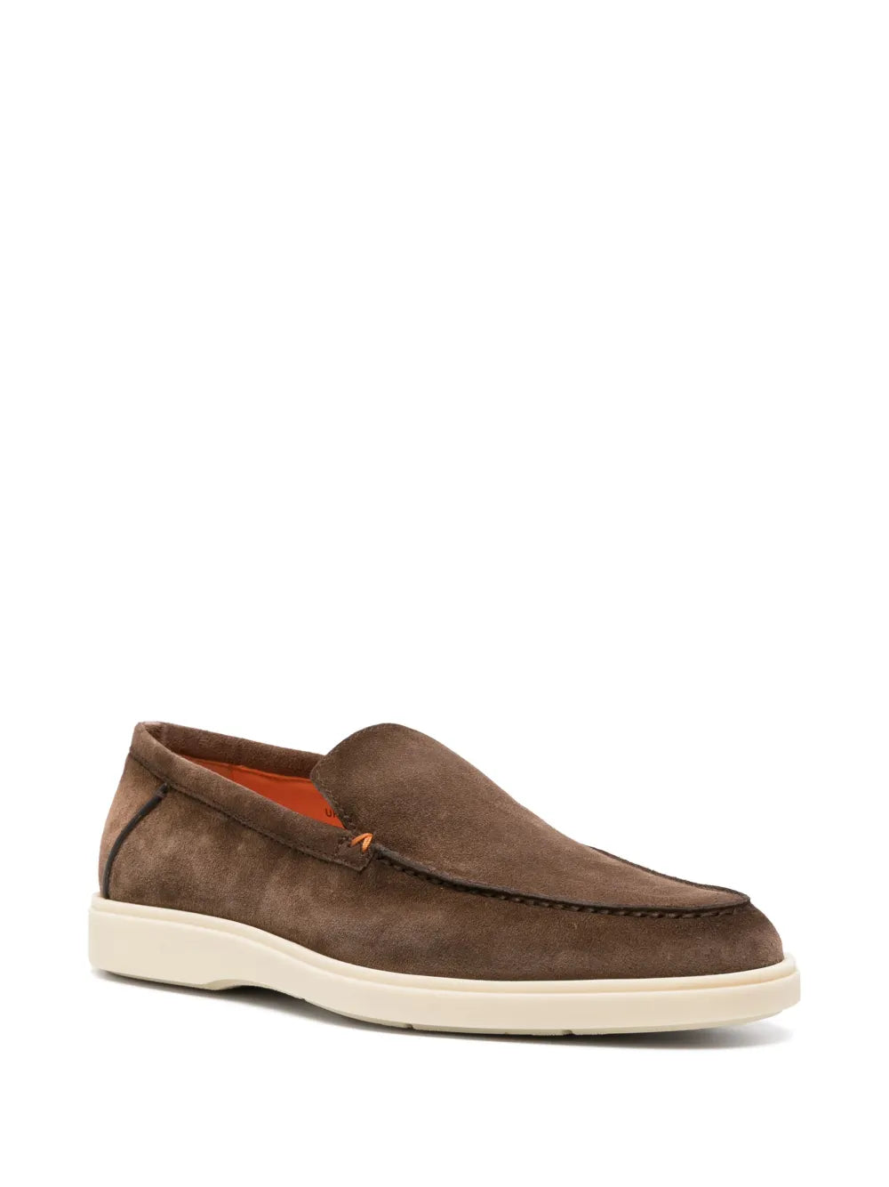 Santoni almond-toe suede loafers
