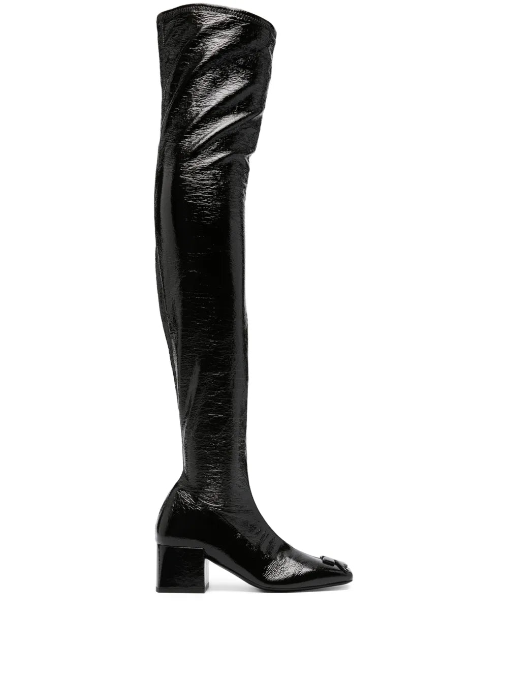 Courrèges 60mm logo-plaque leather boots