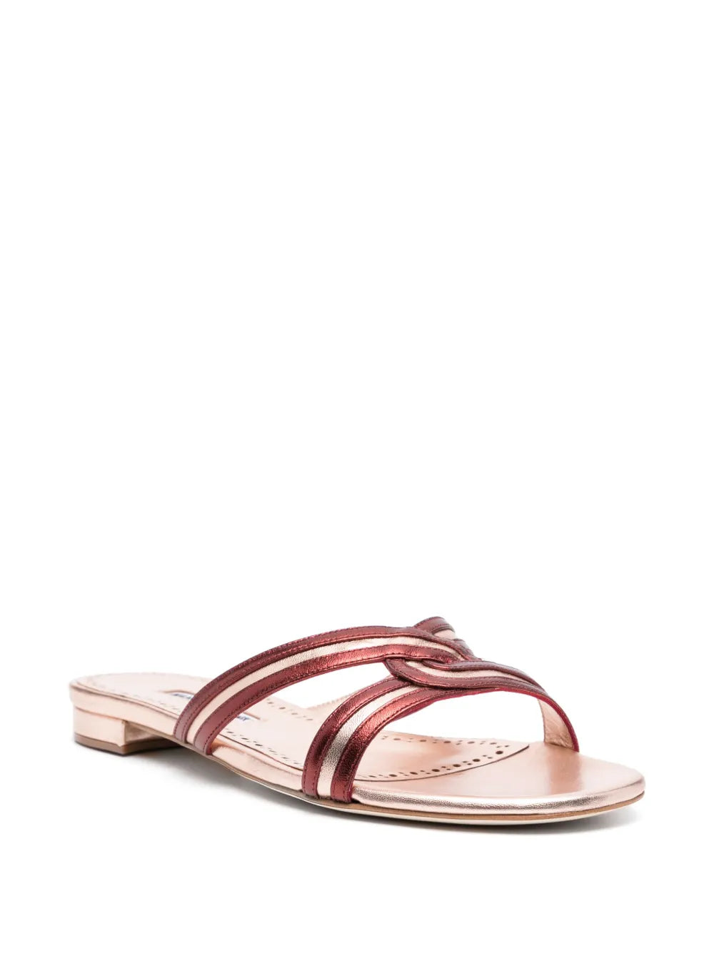 Manolo Blahnik Gasachan leather slides