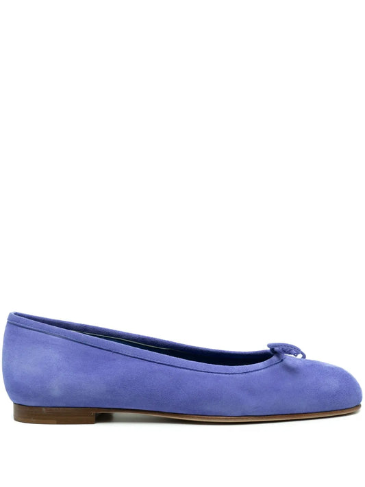 Manolo Blahnik Veralli flat suede ballerinas