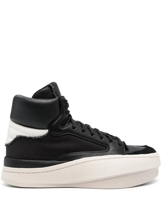 Y-3 Centennial panelled leather sneakers