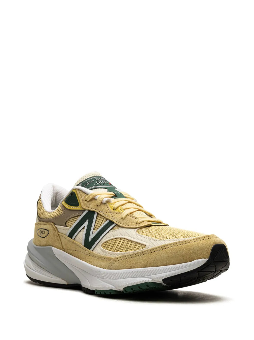 New Balance 990 "Pale Yellow/Forest Green" sneakers