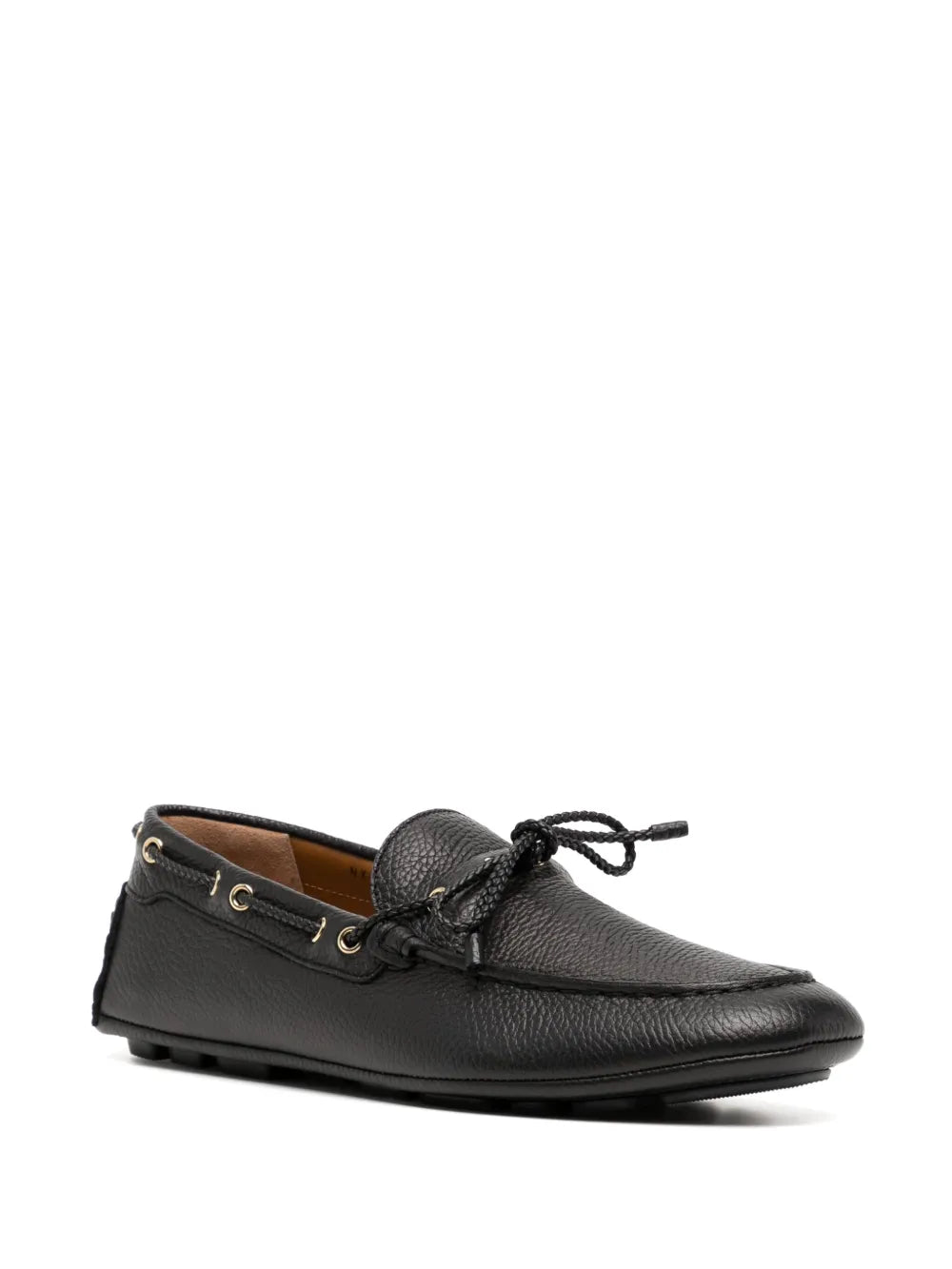 Bally tie-fastening leather loafers