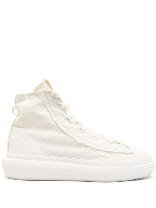 Y-3 Nizza distressed high-top sneakers