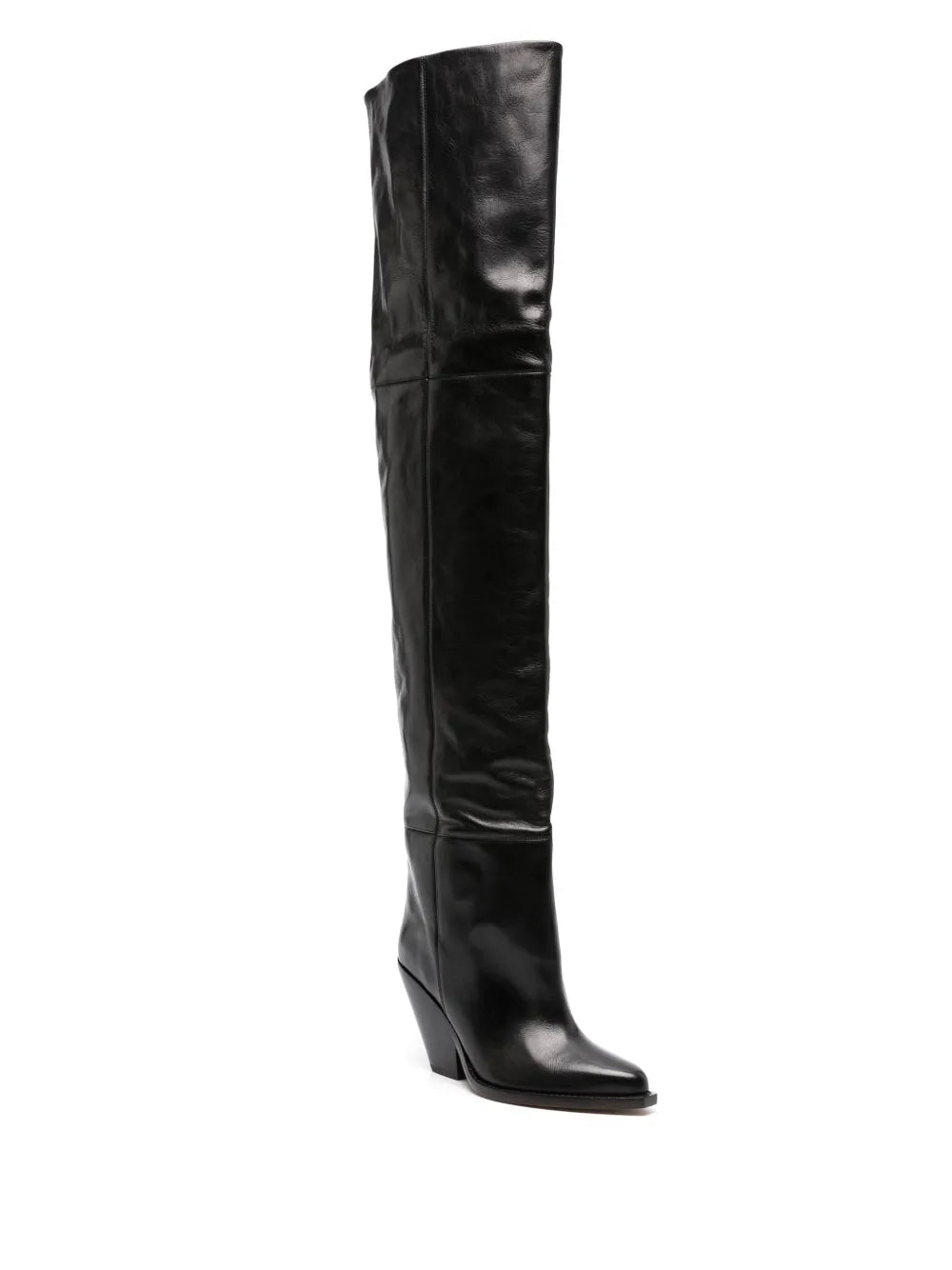 ISABEL MARANT 88mm pointed-toe leather knee boots