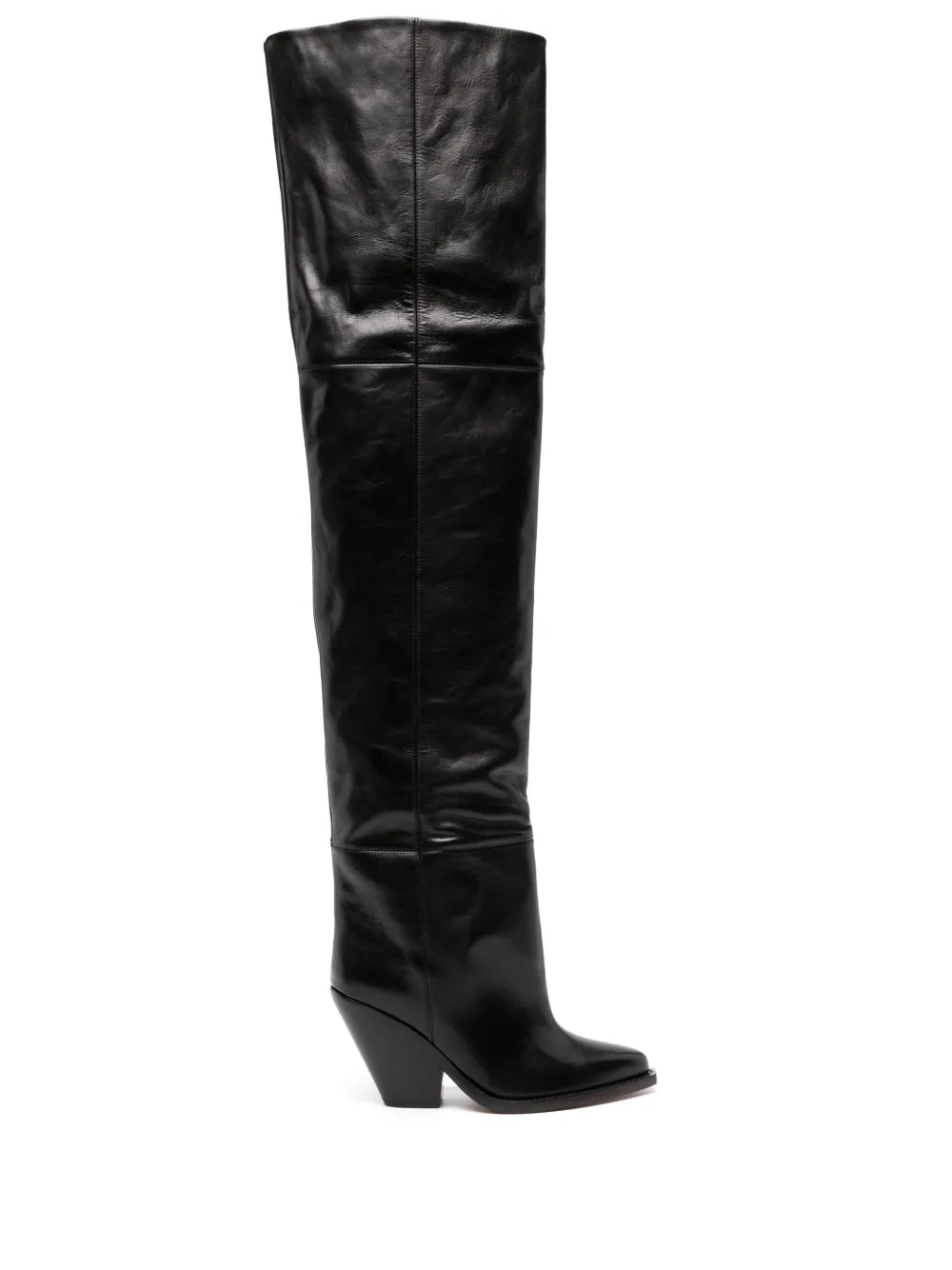ISABEL MARANT 88mm pointed-toe leather knee boots