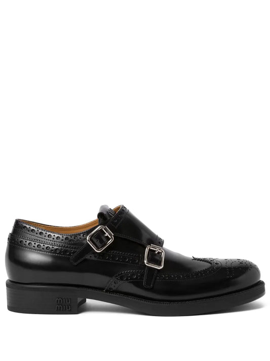 Miu Miu x Church's leather brogue shoes