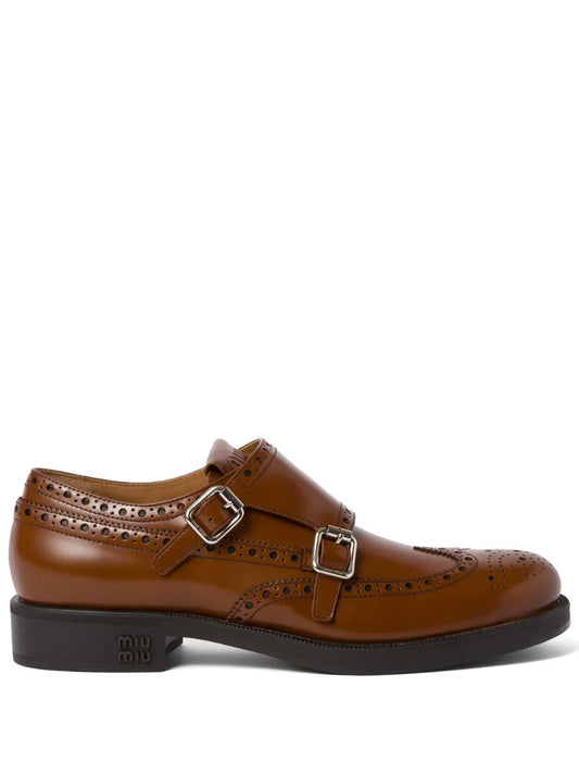 Miu Miu x Church's leather brogue shoes
