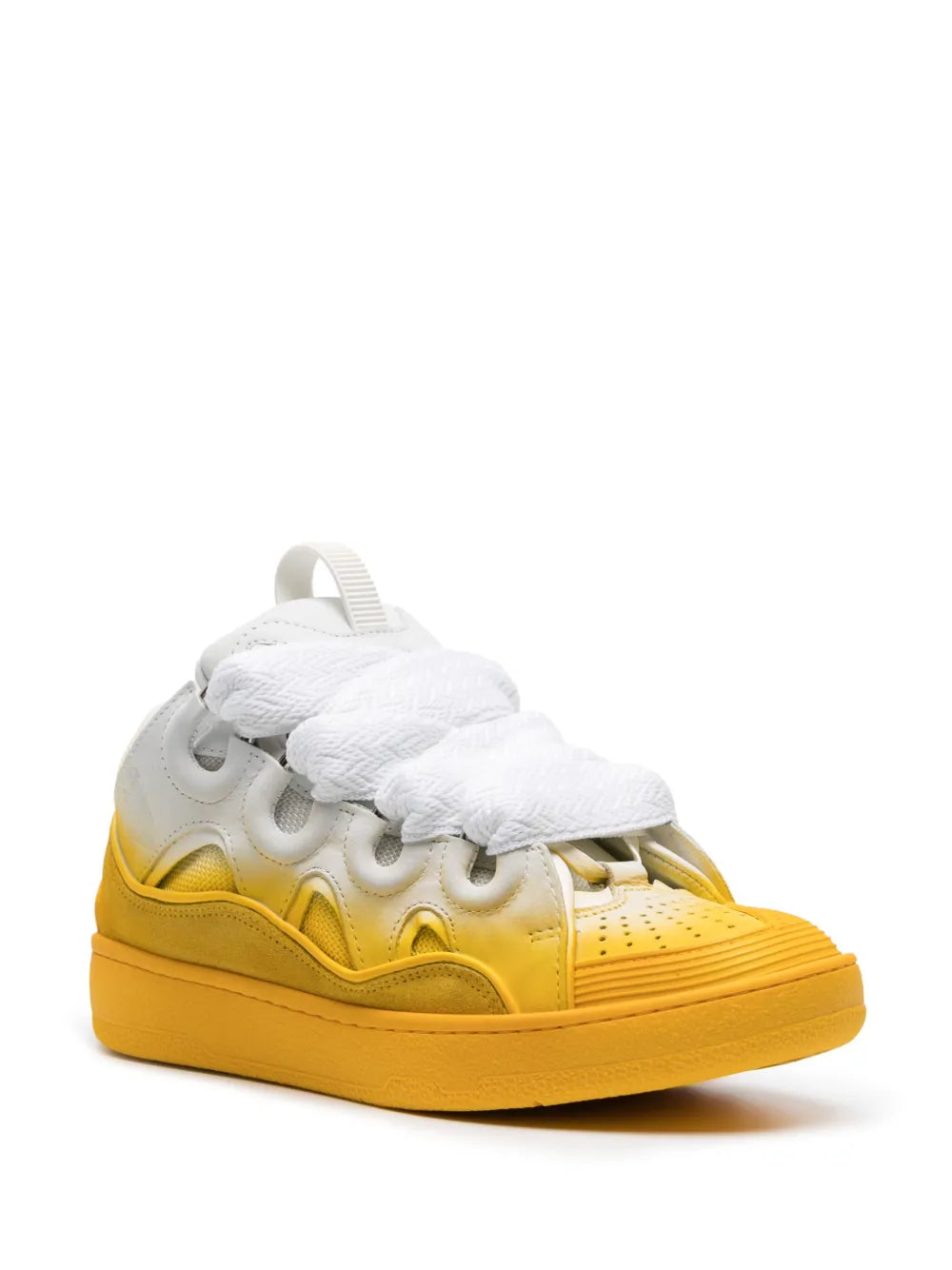 Lanvin Curb spray-painted leather sneakers