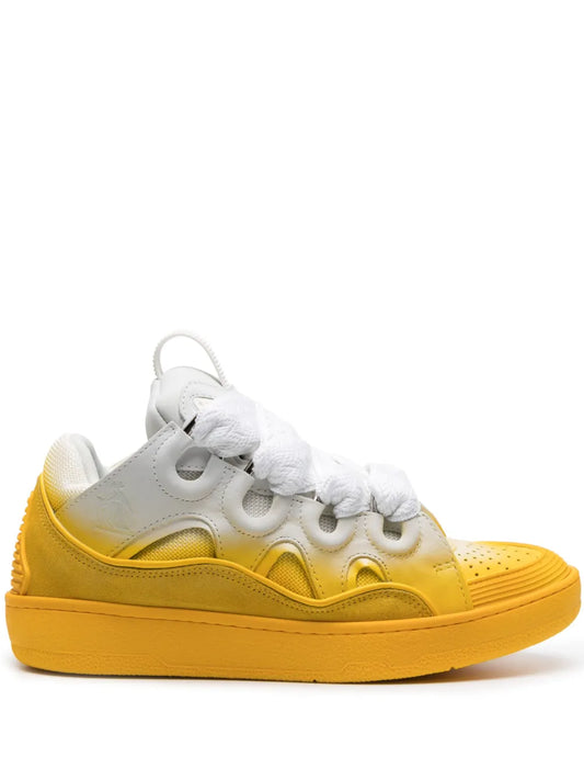 Lanvin Curb spray-painted leather sneakers