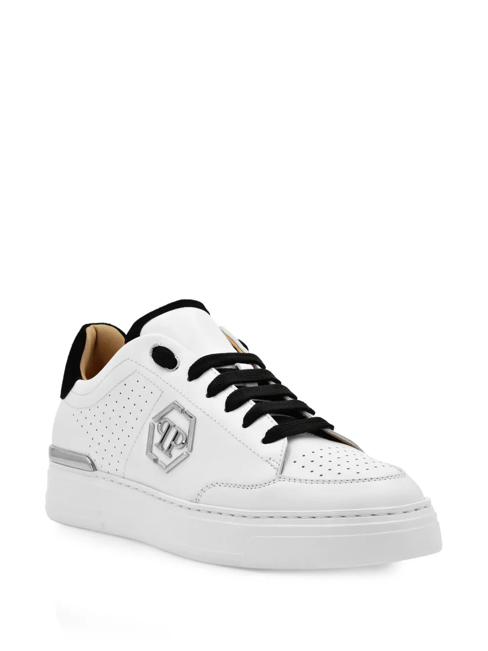 Philipp Plein monogram leather sneakers 