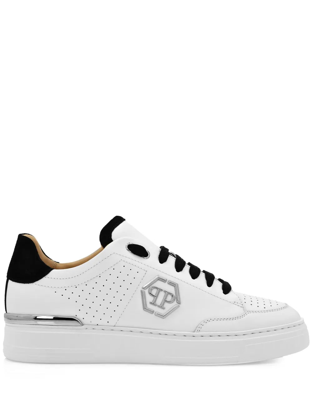 Philipp Plein monogram leather sneakers 