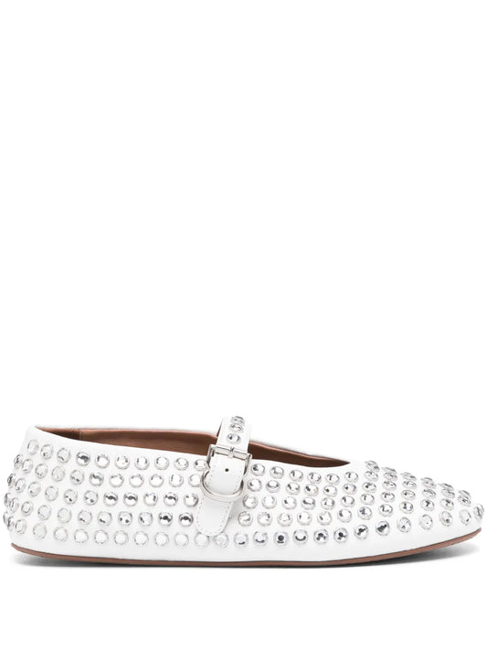 Alaïa crystal-embellished ballerinas