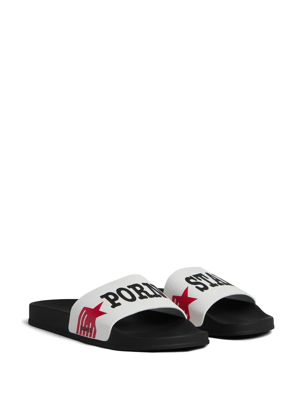 DSQUARED2 slogan-print leather slides