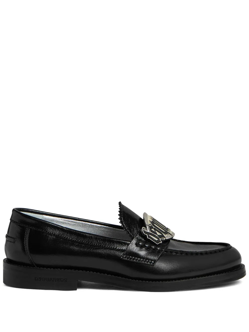 DSQUARED2 logo-plaque leather loafers