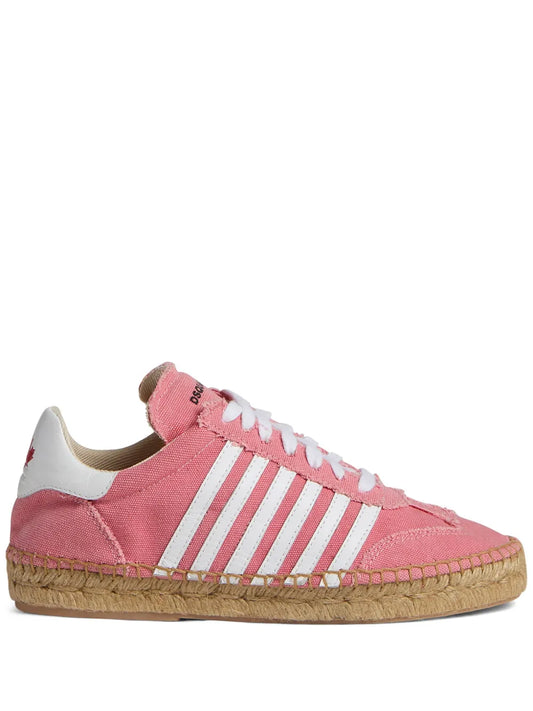 DSQUARED2 stripe-detail lace-up espadrilles