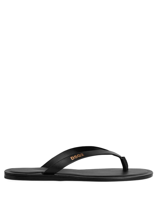 DSQUARED2 leather flip flops