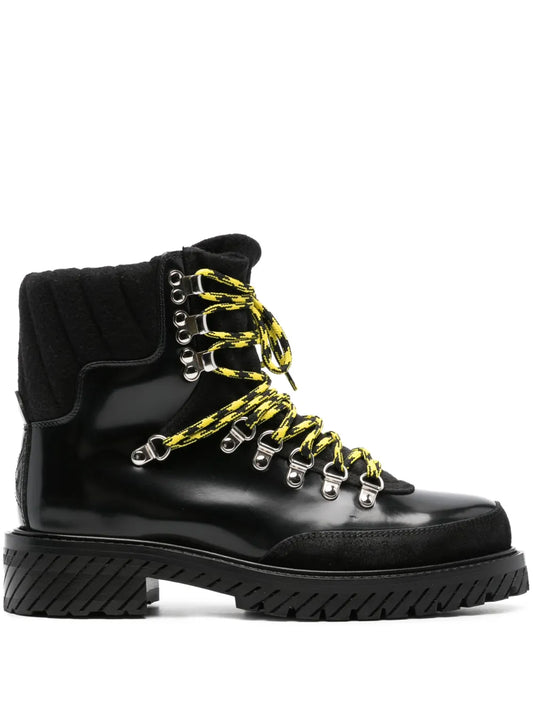 Off-White patent-leather ankle boots