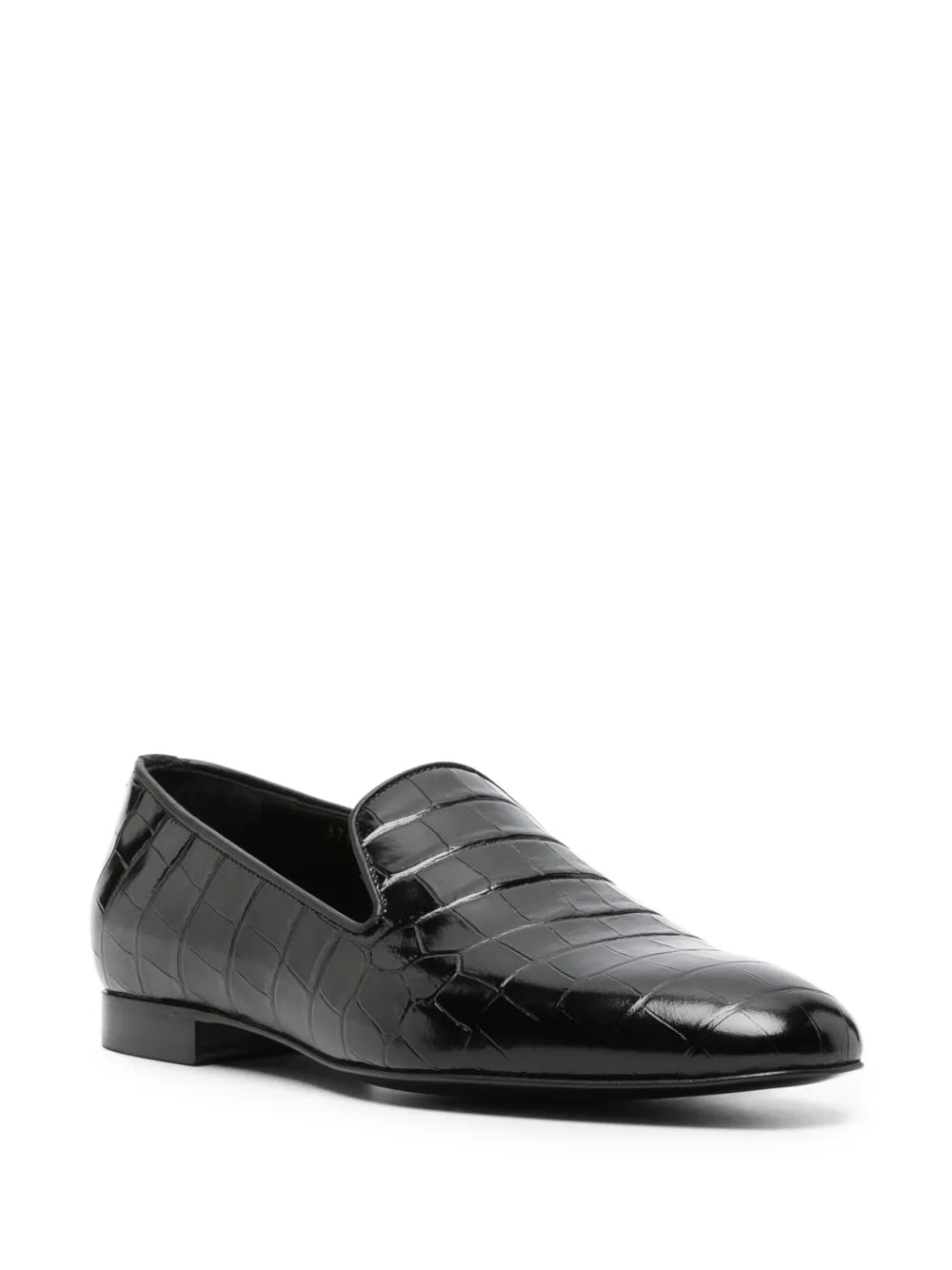 Versace crocodile-effect leather loafers
