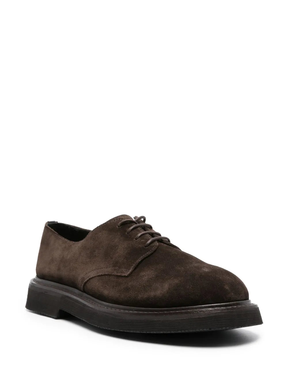 Premiata logo-stamp suede derby shoes