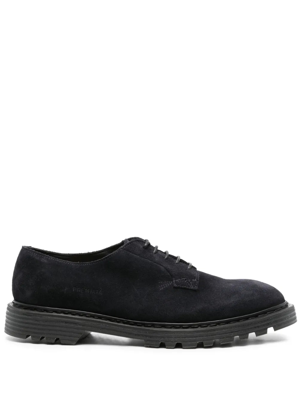 Premiata logo-debossed 30mm suede derby shoes