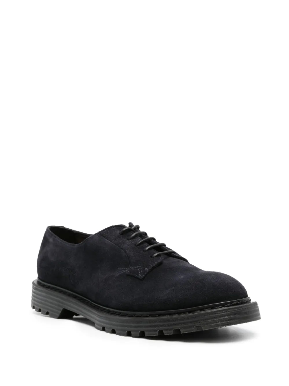 Premiata logo-debossed 30mm suede derby shoes