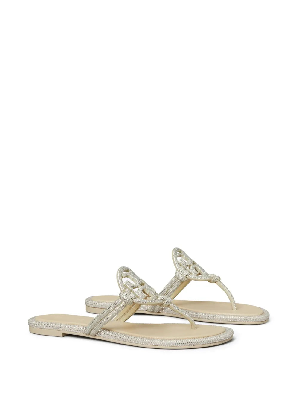 Tory Burch Miller crystal-embellished flip flips