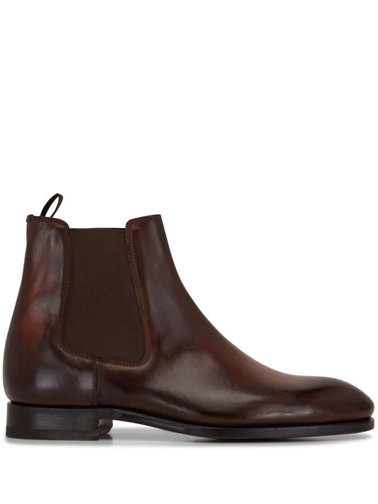 Bontoni Cavaliere almond-toe leather boots