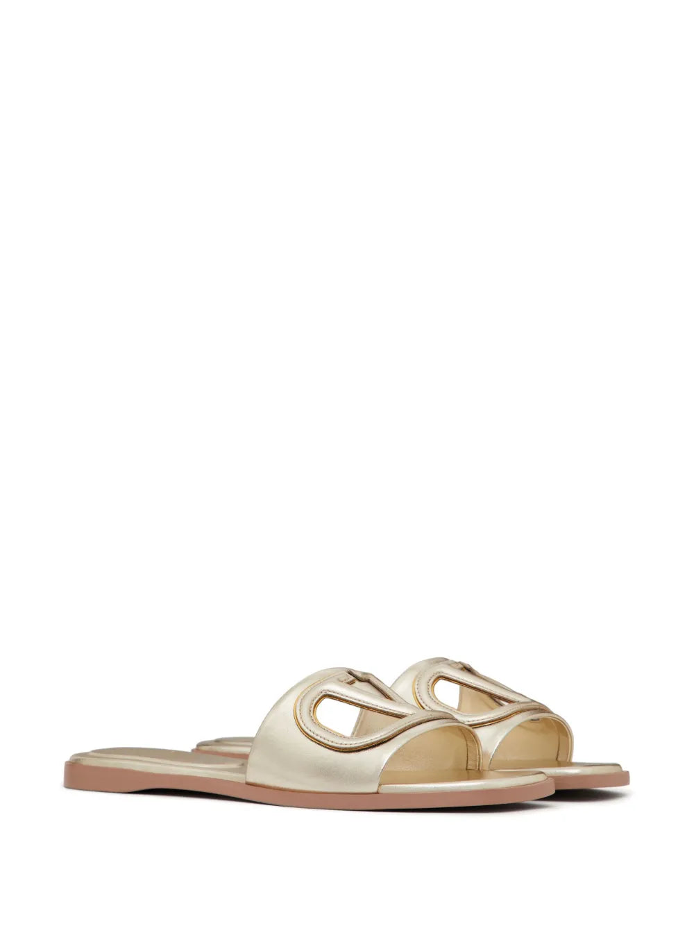 Valentino Garavani VLogo cut-out leather slides