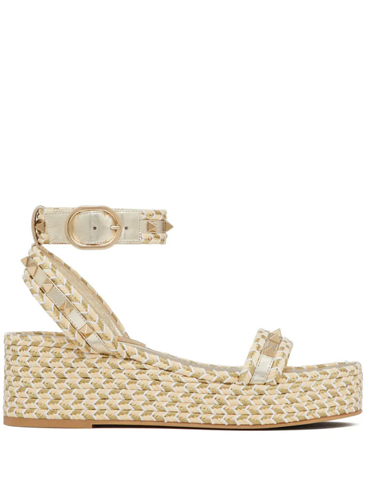 Valentino Garavani Rockstud 45mm woven sandals