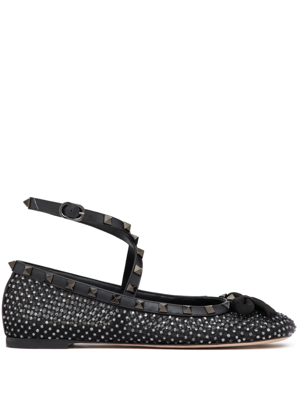 Valentino Garavani Rockstud rhinestone-embellished ballerina shoes