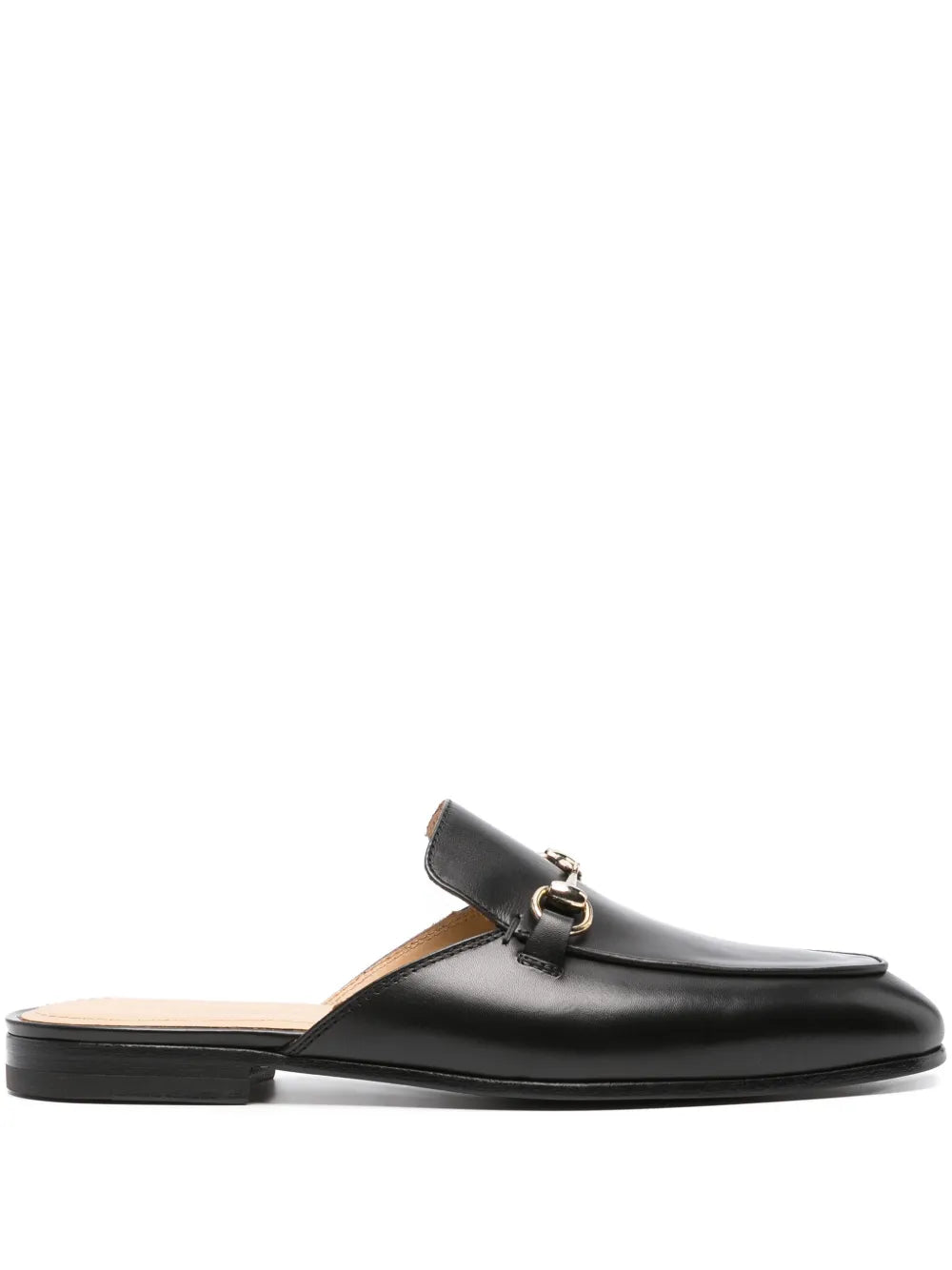 Scarosso horsebit-detail leather slippers