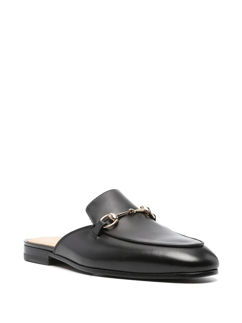 Scarosso horsebit-detail leather slippers